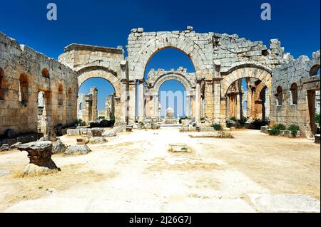 Syrien. Kirche des Heiligen Simeon Stylites Stockfoto