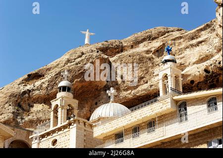 Syrien. Das Kloster von Saint Thecla (Mar Taqla) in Maaloula Stockfoto