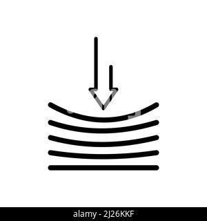 Elastisches Symbol, Linienzeichen - Vektorgrafik EPS10 Stock Vektor