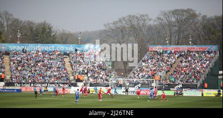 JAMES BOARDMAN / 07967642437 Allgemeine Ansicht des Withdean Stadions während der npower League ein Spiel zwischen Brighton und Hove Albion und Swindon Town. März 26 2011. Brighton hat nur noch vier weitere Spiele im Withdean Stadium, bevor er zum Start der nächsten Saison in Falmer auf den neuen Boden zieht. Stockfoto