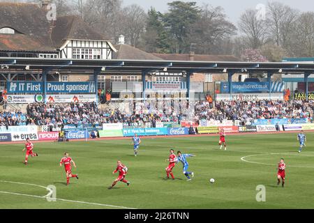 JAMES BOARDMAN / 07967642437 Allgemeine Ansicht des Withdean Stadions während der npower League ein Spiel zwischen Brighton und Hove Albion und Swindon Town. März 26 2011. Brighton hat nur noch vier weitere Spiele im Withdean Stadium, bevor er zum Start der nächsten Saison in Falmer auf den neuen Boden zieht. Stockfoto