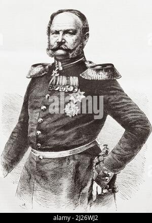 Wilhelm I., Wilhelm Friedrich Ludwig, 1797 - 1888. König von Preußen und erster deutscher Kaiser. Aus L'Univers Illustre, Paris, 1859 Stockfoto