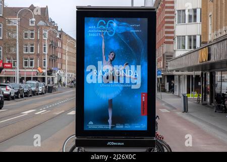 Plakatwand Raymonda An Der De Nationale Opera In Amsterdam, Niederlande 28-3-2022 Stockfoto