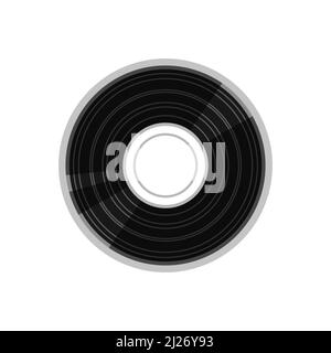 Magnetband isoliert. Retro-Datenspeicher Vektor flache Abbildung. Stock Vektor