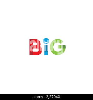 Big & Happy People Logo oder Wortmarke Stock Vektor