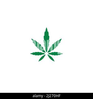 Cannabis-Blatt-Logo oder Icon-Design Stock Vektor