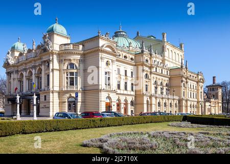 Divadlo Juliusze Słowackého. Město Krakov (UNESCO), Polsko / Juliusz Słowacki Theater, Altstadt, Kraków, (UNESCO), Polen Stockfoto