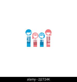 Familienlogo oder Symboldesign Stock Vektor