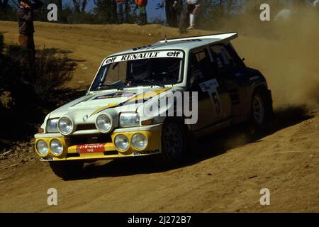 Carlos Sainz (ESP) Antonio Boto (ESP) Renault Maxi 5 Turbo GRB 2. Position Stockfoto