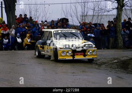 Carlos Sainz (ESP) Antonio Boto (ESP) Renault Maxi 5 Turbo GRB 2. Position Stockfoto
