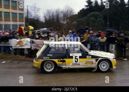 Carlos Sainz (ESP) Antonio Boto (ESP) Renault Maxi 5 Turbo GRB 2. Position Stockfoto