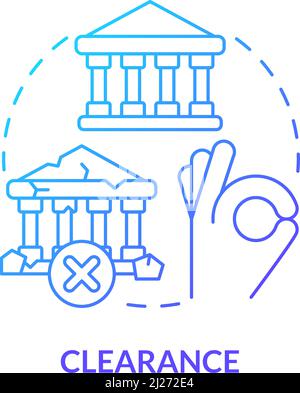 Symbol für das Konzept des blauen Farbverlaufs Stock Vektor