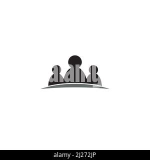 Logo oder Icon-Design für Personengruppen Stock Vektor