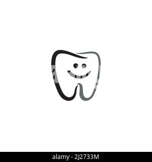 Happy Tooth-Logo oder Icon-Design Stock Vektor