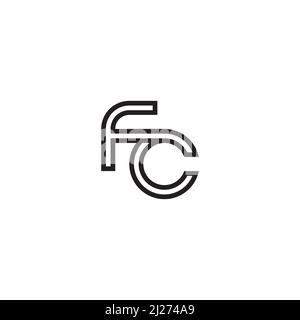 FC-Logo oder -Icon-Design Stock Vektor