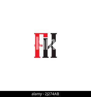 FK-Logo oder Icon-Design Stock Vektor