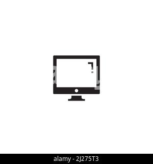 Logo oder Symboldesign des Monitors Stock Vektor