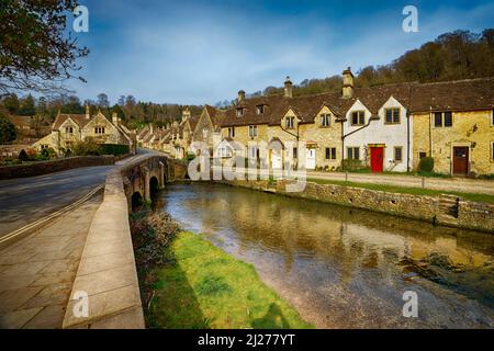 Castle Combe Wiltshire Stockfoto