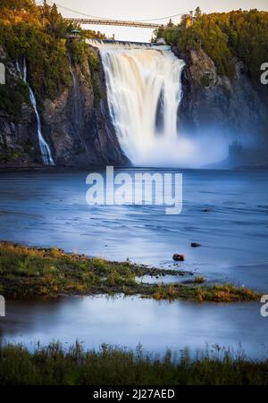 Montmorency Falls in der Nähe von Quebec City Stockfoto