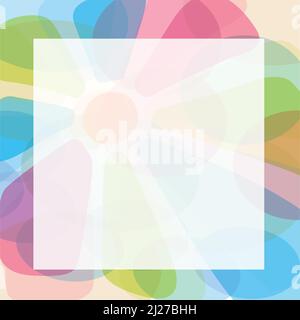 Dekoratives Rahmendesign, farbenfrohe Illustration, Retro-Design, horizontales Banner. Stock Vektor