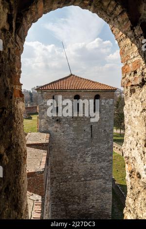 Die erhaltene mittelalterliche Festung Baba Vida befindet sich an der Donau in der Nähe von Vidin Stadt in Bulgarien Stockfoto