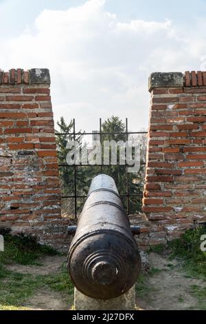 Die erhaltene mittelalterliche Festung Baba Vida befindet sich an der Donau in der Nähe von Vidin Stadt in Bulgarien Stockfoto