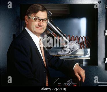 Italien, Montebelluna (Treviso): Mario Moretti Polegato, Gründer der Geox Spa Company. Geox ist ein weltweit führender Anbieter von Schuhen. Foto © Sandro Mi Stockfoto