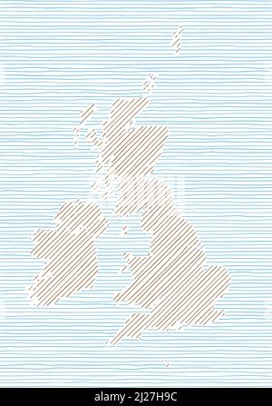 Karte von Großbritannien, Vektorgrafik. Stock Vektor