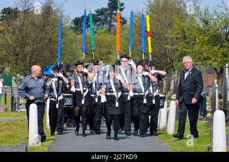 20/04/2014, Belfast, Nordirland. National Graves Association of Belfast und Sinn Fein gedenken des irischen Osteraufstands 1916 Stockfoto