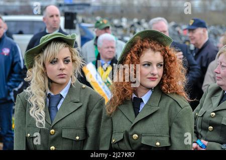 31/03/2013, Belfast, Nordirland. Die Republikaner Sinn Fein halten ihr jährliches Ostergedenken für ihre Freiwilligen ab. Stockfoto