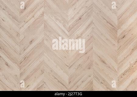 Laminat oder Parkett helle Farbe Bodenbelag klassisch abstrakt Plank Muster Textur Hintergrund. Stockfoto