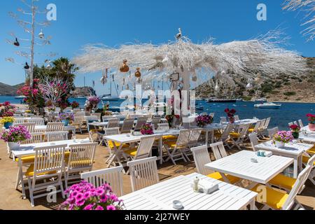 Gumusluk Strand der Türkei in Bodrum Stockfoto