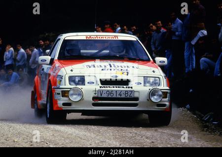 Carlos Sainz (ESP) Antonio Boto (ESP) Ford Sierra RS Cosworth GRA Marlboro Rally Team Stockfoto
