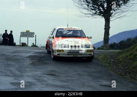 Carlos Sainz (ESP) Antonio Boto (ESP) Ford Sierra RS Cosworth GRA Marlboro Rally Team Stockfoto