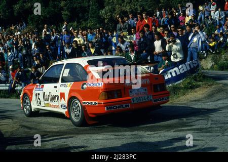 Carlos Sainz (ESP) Antonio Boto (ESP) Ford Sierra RS Cosworth GRA Marlboro Rally Team Stockfoto