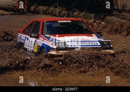 Per Eklund (SWE) Dave Whittock (GBR) Nissan 200SX GRA Nissan Motorsports International Stockfoto