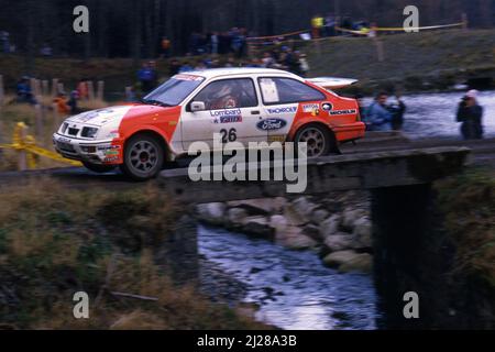 Carlos Sainz (ESP) Antonio Boto (ESP) Ford Sierra RS Cosworth GRA RAC Espana Stockfoto