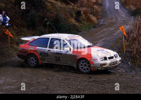 Carlos Sainz (ESP) Antonio Boto (ESP) Ford Sierra RS Cosworth GRA RAC Espana Stockfoto