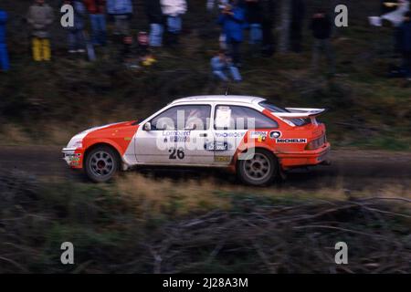 Carlos Sainz (ESP) Antonio Boto (ESP) Ford Sierra RS Cosworth GRA RAC Espana Stockfoto