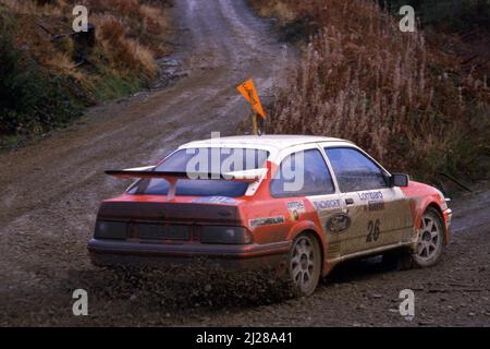 Carlos Sainz (ESP) Antonio Boto (ESP) Ford Sierra RS Cosworth GRA RAC Espana Stockfoto