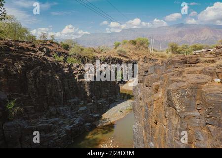 Panoramablick auf den Kerio River im Baringo County, Kenia Stockfoto