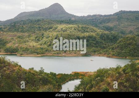 Blick auf den Kirandich-Staudamm in Baringo, Kenia Stockfoto