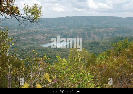 Blick auf den Kirandich-Staudamm in Baringo, Kenia Stockfoto