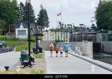 Chambly, CA - 19. Juli 2021: Chambly Marina Stockfoto