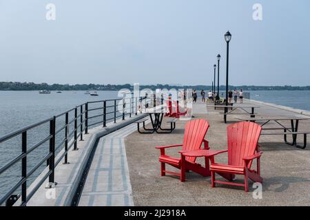 Chambly, CA - 19. Juli 2021: Chambly Marina Stockfoto