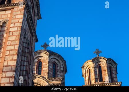 Bild der Kirche des heiligen Markus in der Innenstadt von belgrad, serbien. Die St. Mark Kirche oder die St. Mark Kirche ist eine serbisch-orthodoxe Kirche in der Stockfoto