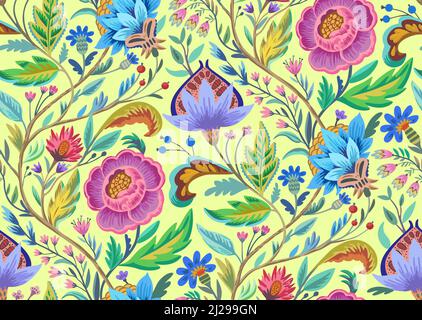 Vintage floral ornamental Muster ni viktorianischen Stil für Dekor, Tapete, Stoff-Design. Stock Vektor