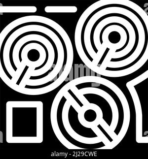 spirulina Plantagen Glyphen Symbol Vektor Illustration Stock Vektor