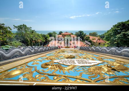 Phu Quoc Island, Vietnam - 27. Februar 2022: Ho Quoc Pagode auf der Phu Quoc Insel, Vietnam Stockfoto