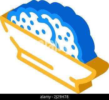 Abbildung des isometrischen Symbols für Ricotta-Käse Stock Vektor